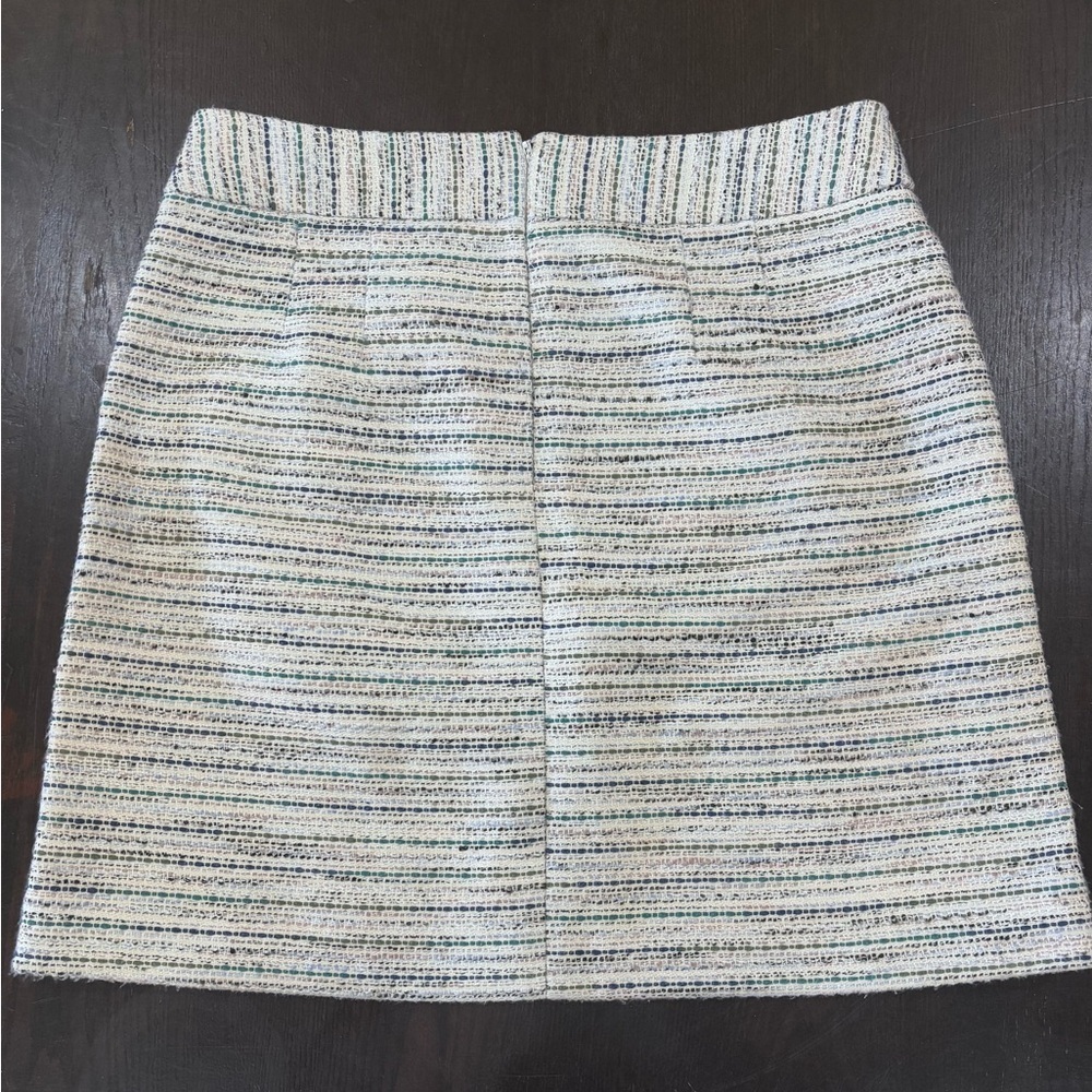 Loft Outlet Size 6 Tweed Multi-colored Striped Taylored Lined Skirt - Picture 11 of 11